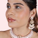 Pink Color Pearl Necklace & Jewelry Set For Women