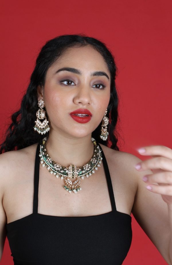Crystal Pearl Necklace Set For Women