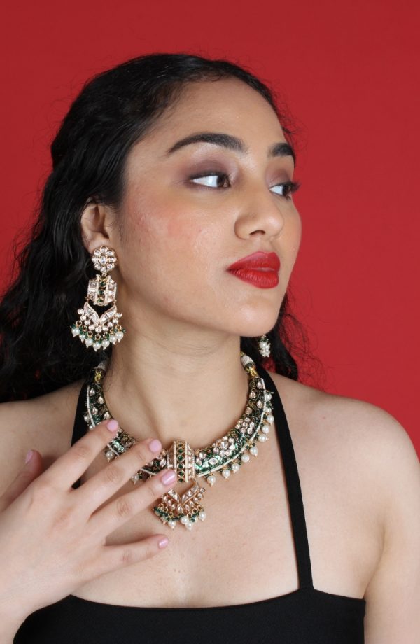 Crystal Pearl Necklace Set For Women - Image 2