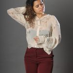 Women's Front Open Floral Printed Top Regular Fit Shirt - Image 3