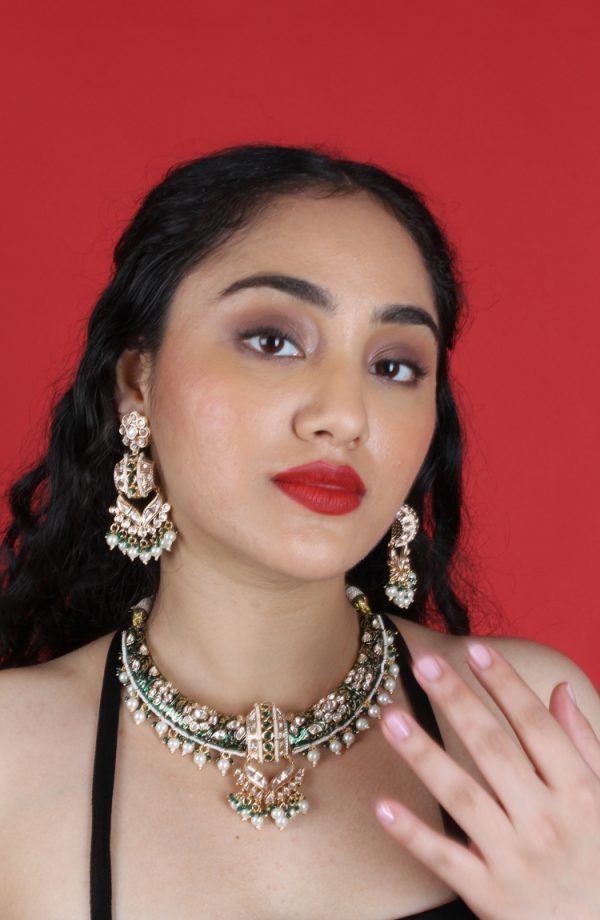 Crystal Pearl Necklace Set For Women - Image 3