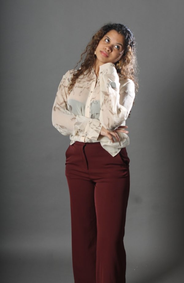 Women's Front Open Floral Printed Top Regular Fit Shirt - Image 4