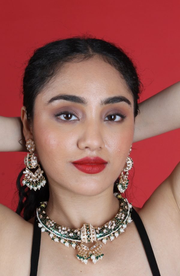Crystal Pearl Necklace Set For Women - Image 4