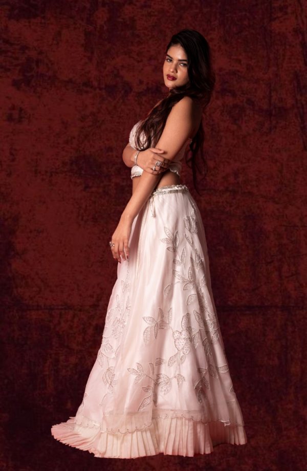 White Embroidery Lehenga Choli For Women - Image 4