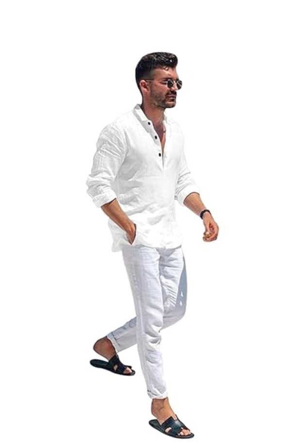 Bellstone Men's Solid Regular Fit Kurta - Image 2