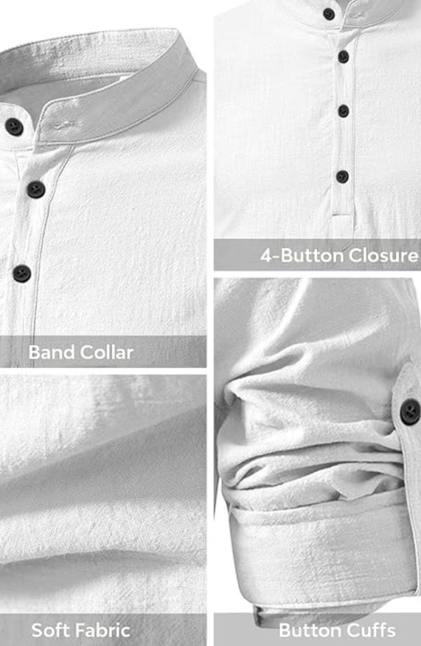 Bellstone Men's Solid Regular Fit Kurta - Image 4